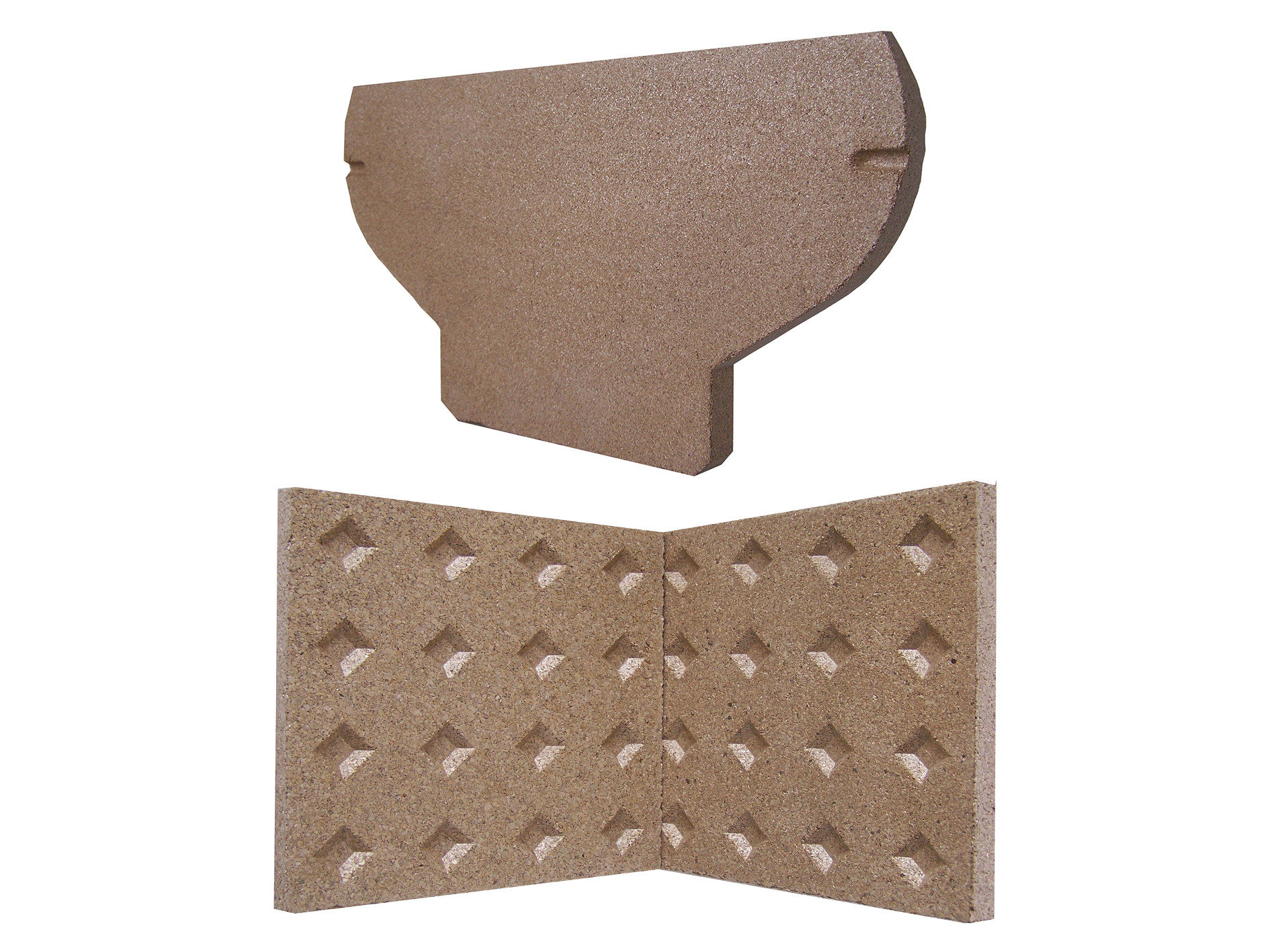 U Groove Fireplace Insulation Board Rectangle Shape For Industrial